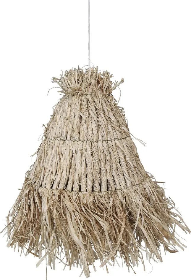 Abajur împletit din rafie, natur, H32/D28 cm