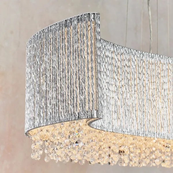 Endon 81979 - Lustră cu cristale GALINA 8xG9/25W/230V, crom lucios, suspendată pe cablu