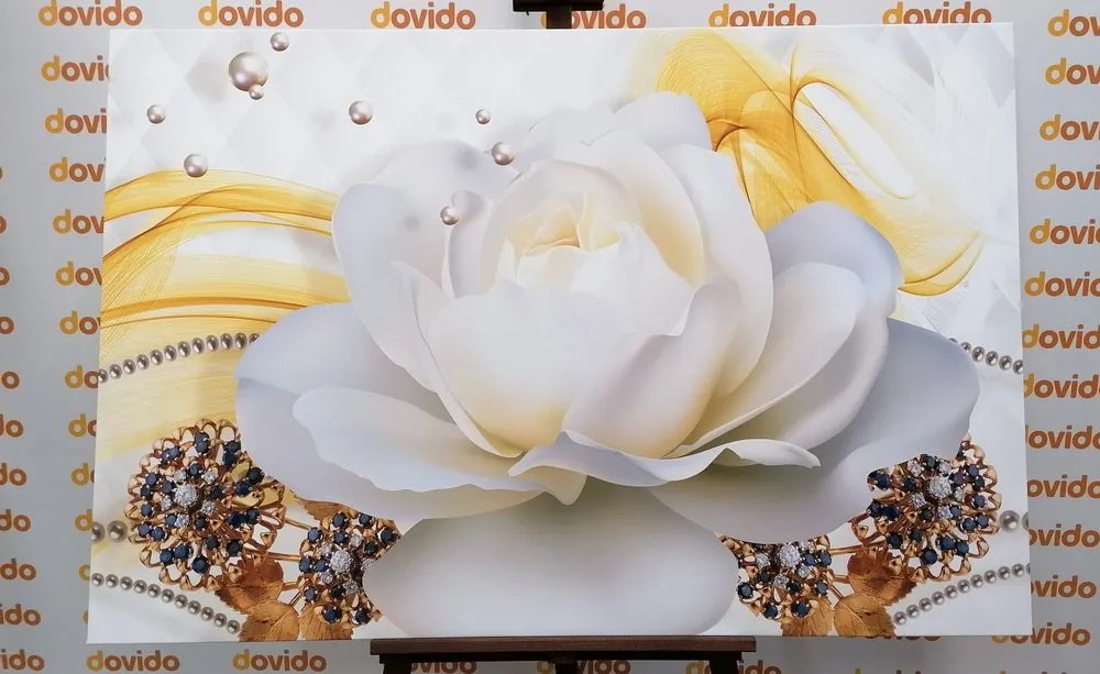 Tablou trandafir de lux cu abstracție