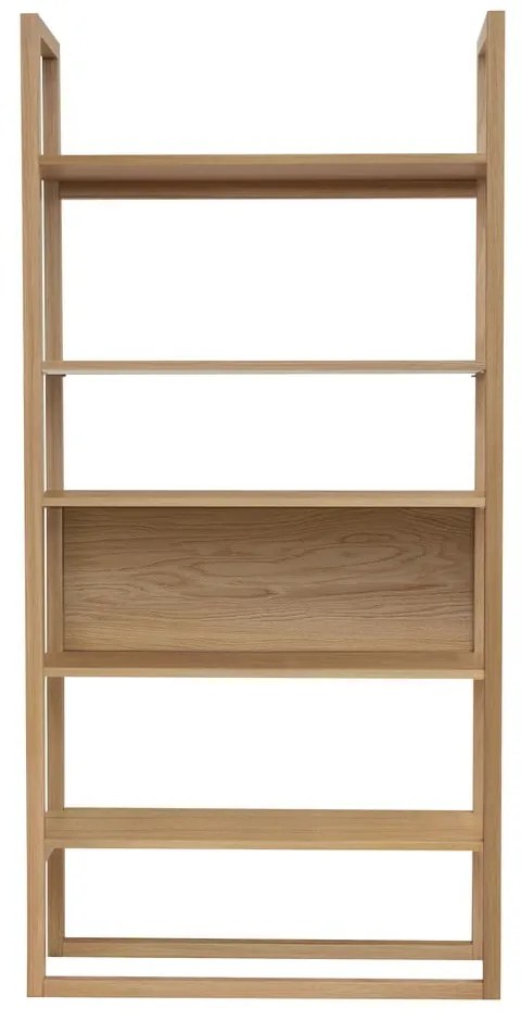 Bibliotecă în culoare naturală cu aspect de lemn de stejar 90x185 cm Newest – Woodman