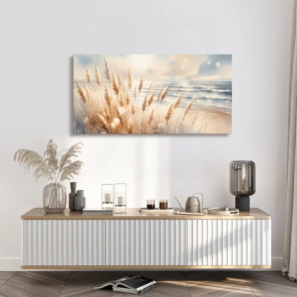 Tablou iarbă de pampas la mare
