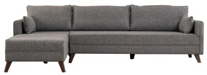 Colțar KORFU în L, gri, stânga