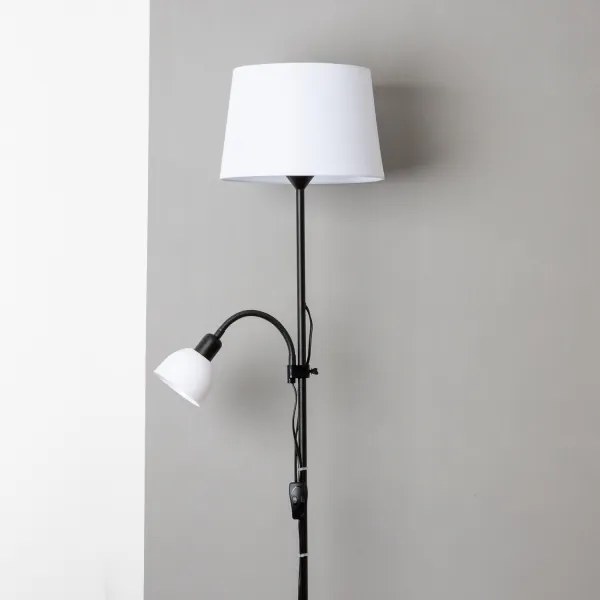 Brilagi - Lampă de podea CERIA 2 în 1 1xE27/100W/230V + 1xE14/25W negru/alb