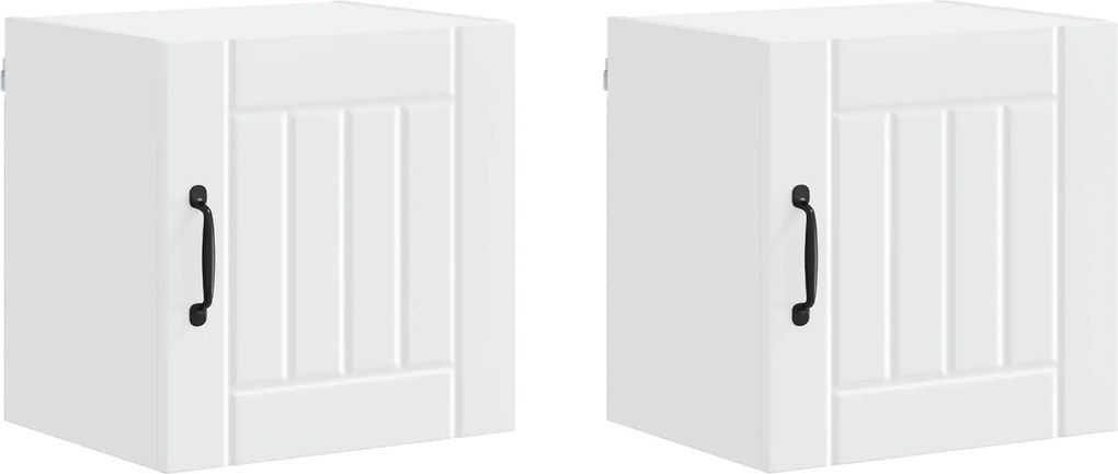 vidaXL Dulap de bucătărie 2 pcs Alb 40 x 31 x 40 cm Lemn compozit