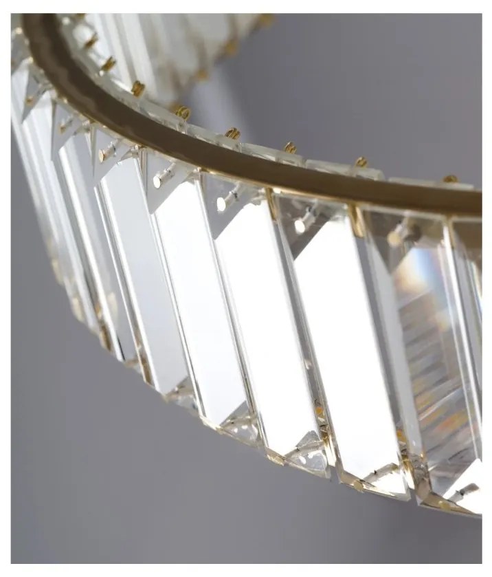 Lustra LED CCT suspendata cu telecomanda SPARKING auriu