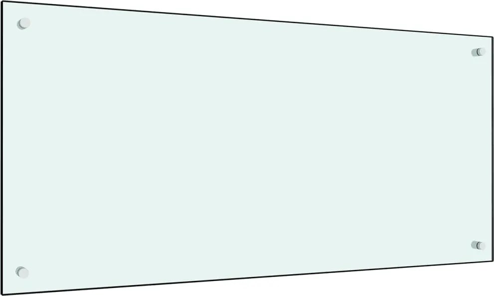 vidaXL Panou antistropi de bucătărie, alb, 100x50 cm sticlă securizată