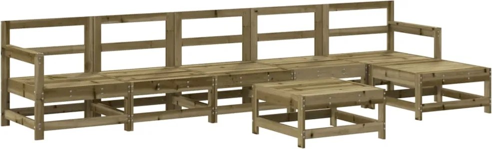 vidaXL Set mobilier de grădină, 7 piese, lemn de pin tratat