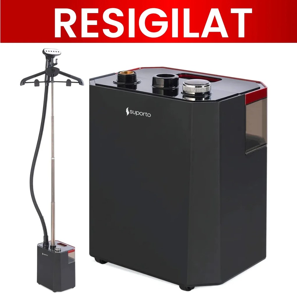 Fier de Calcat Vertical cu aburi Suporto, Steamer model S2 de 2200W cu 3 trepte de putere. Statie de calcat profesionala pentru haine netede, fara