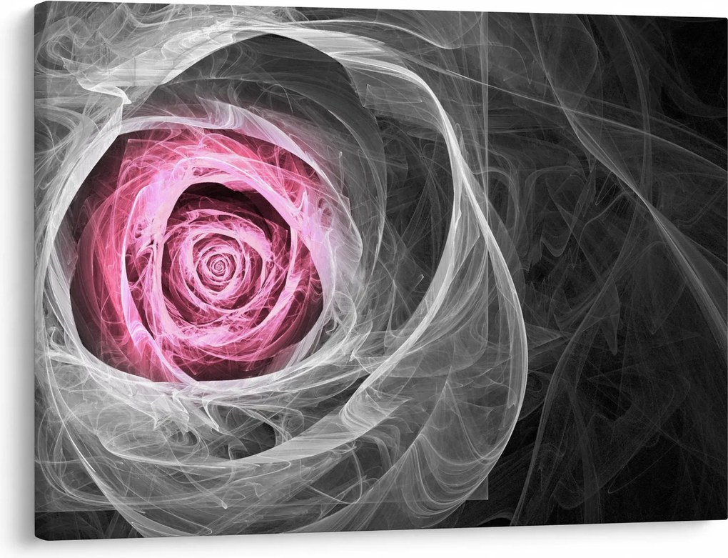 Tablou - Trandafir abstract, fucsia (70x50 cm)