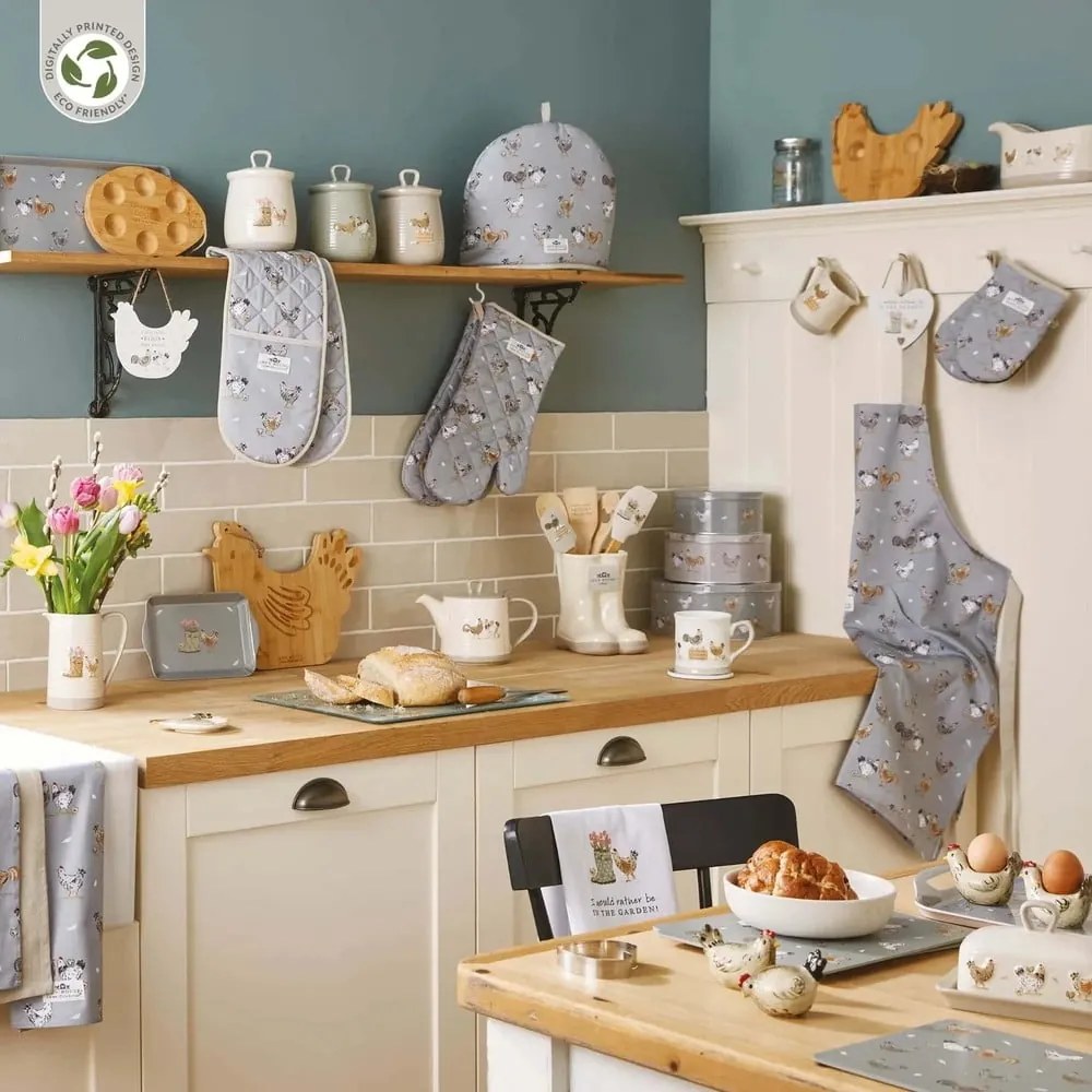 Suporturi pentru farfurii 4 buc. din plută 21x29 cm Hen House – Cooksmart ®