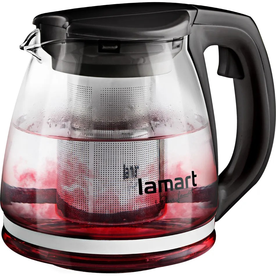 Ceainic Lamart LT7025 Verre 1,1 l, negru, 1,1 l