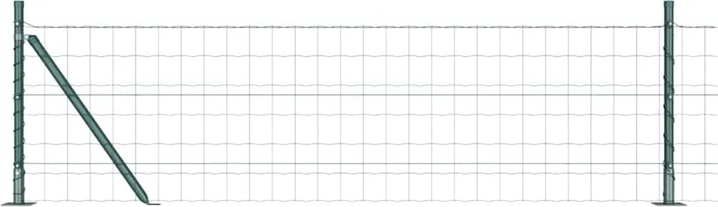 vidaXL Gard cu Stâlp Verde 0,4 x 25 m Oțel și PVC