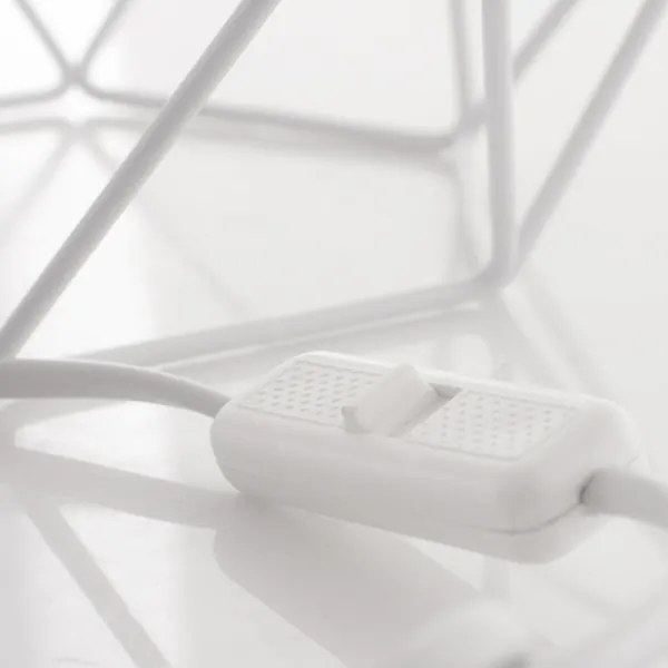 Lampa de masa BASKET 1xE27/60W/230V alb