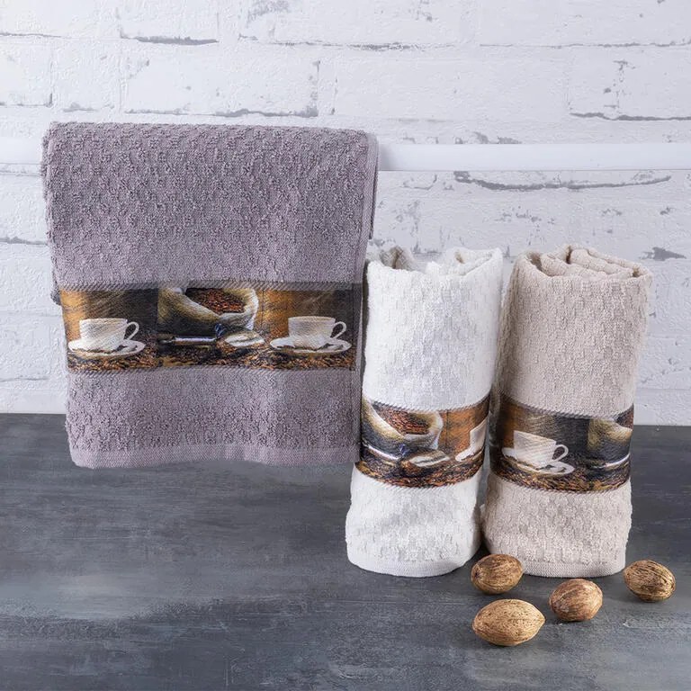 Prosoape de bucătărie frotir CAFEA 40 x 70 cm 3 buc