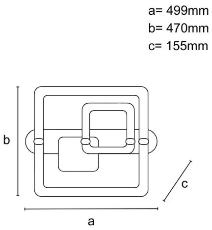 Plafonieră LED dimabilă LED/140W/230V 3000-6500K + telecomandă