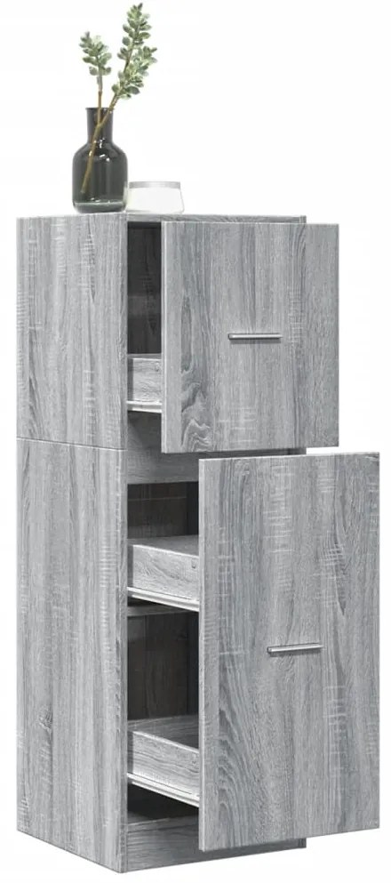vidaXL Dulap de farmacie, sonoma gri, 40x41x118 cm, lemn prelucrat
