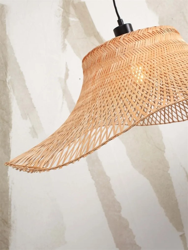 Lampa de podea din bambus Ibiza S 50cm, alb/ natur