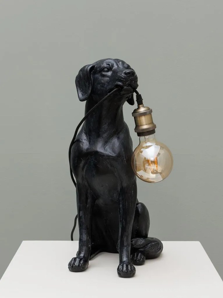 Lampa de masa, din rasina, forma de caine, Good Dog