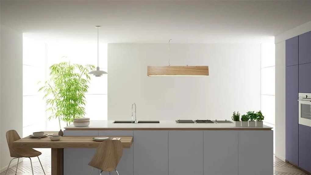 Lustra LED din lemn ideala pult sau masa bucatarie Ash