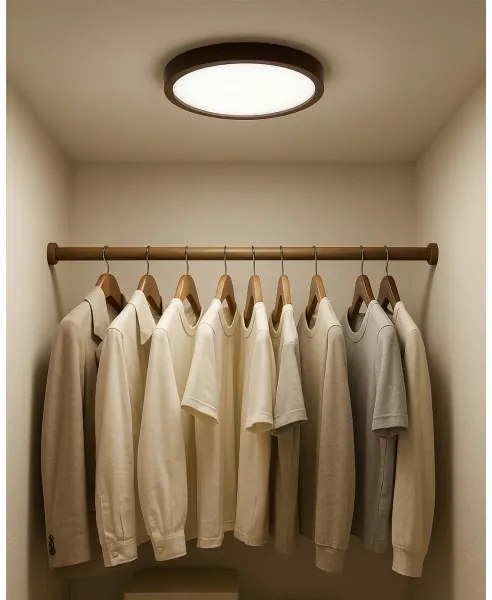 Plafonieră LED 18W, 230V, 3000/4000/6500K, Ø23 cm, maro