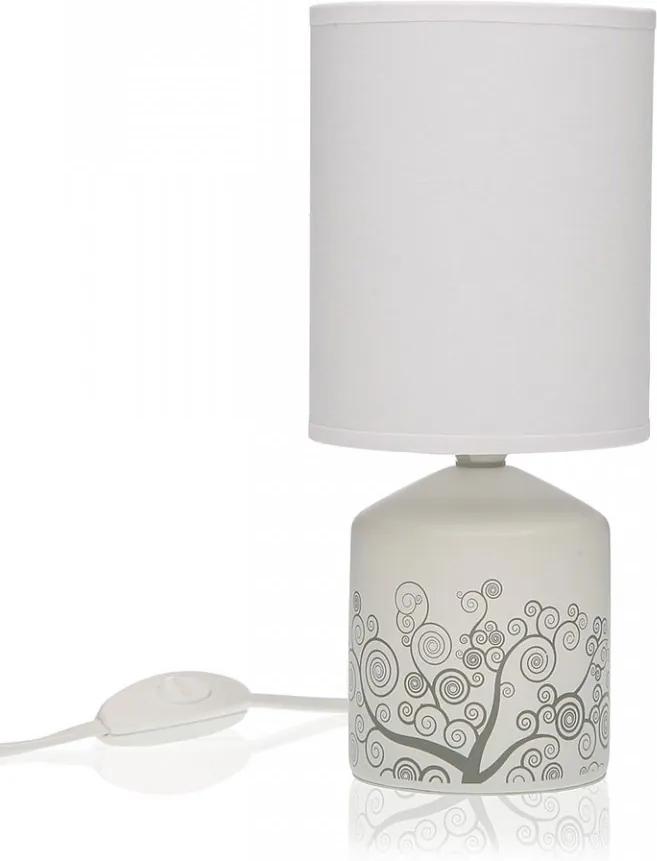 Veioza alba/gri din ceramica 26 cm Revery Lamp Versa Home