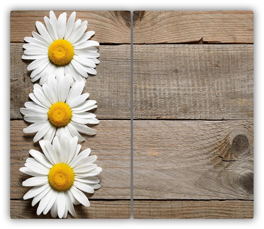 Tocator din sticla lemn daisies
