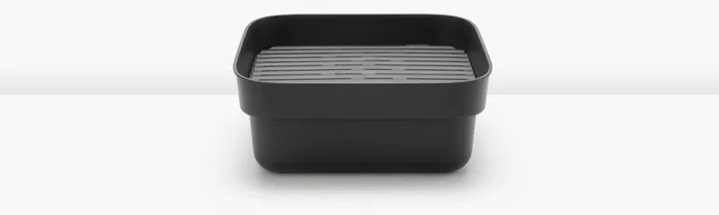 Vas de spălare și scurgere Brabantia 1003315, 16.1 x 37.4 x 34.4 cm, Sigur pentru vase cu strat antiaderent, Gri închis