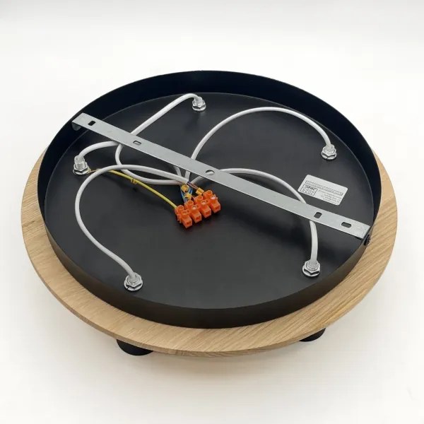 Plafonieră DUSTY 5xE27/15W/230V d. 34 cm stejar/negru