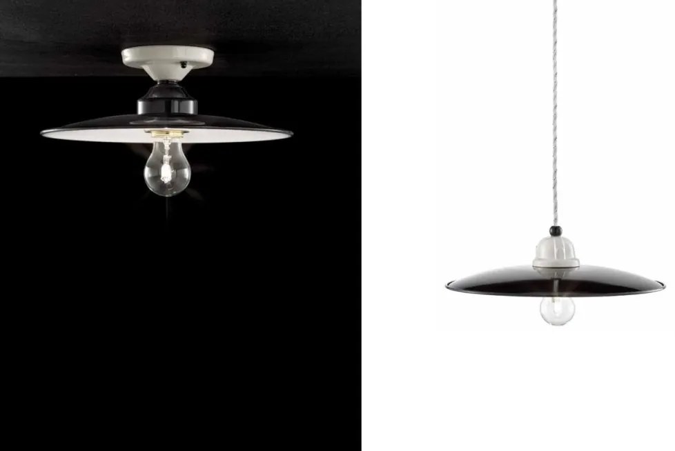 Lustra, Pendul design retro realizata manual B&W, diametru 30cm