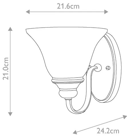 Aplică CELLO 1xE27/60W/230V Hinkley