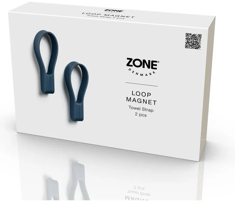 Clipsuri pentru prosoape albastre 2 buc. din silicon Loop – Zone