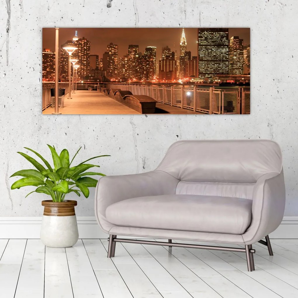 Tablou - Noaptea orașului (120x50 cm)