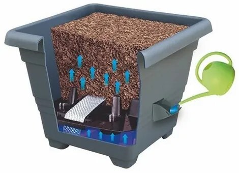 Plastia Ghiveci cu auto-apărare Bergamot,ciocolată, 60 x 60