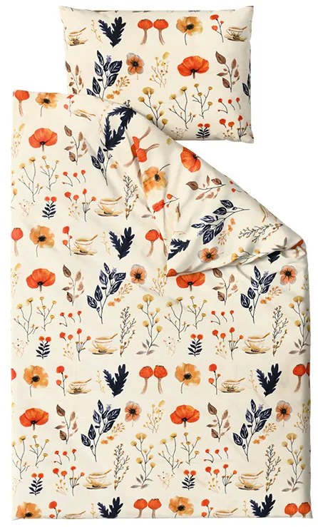 Lenjerie cocolino PAPAVA crem Dimensiune lenjerie de pat: 70 x 90 cm | 140 x 200 cm