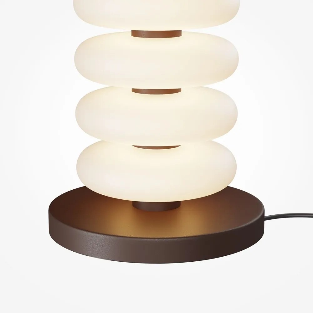 Lampadar, Lampa de podea LED metal maro, sticla Nuvem