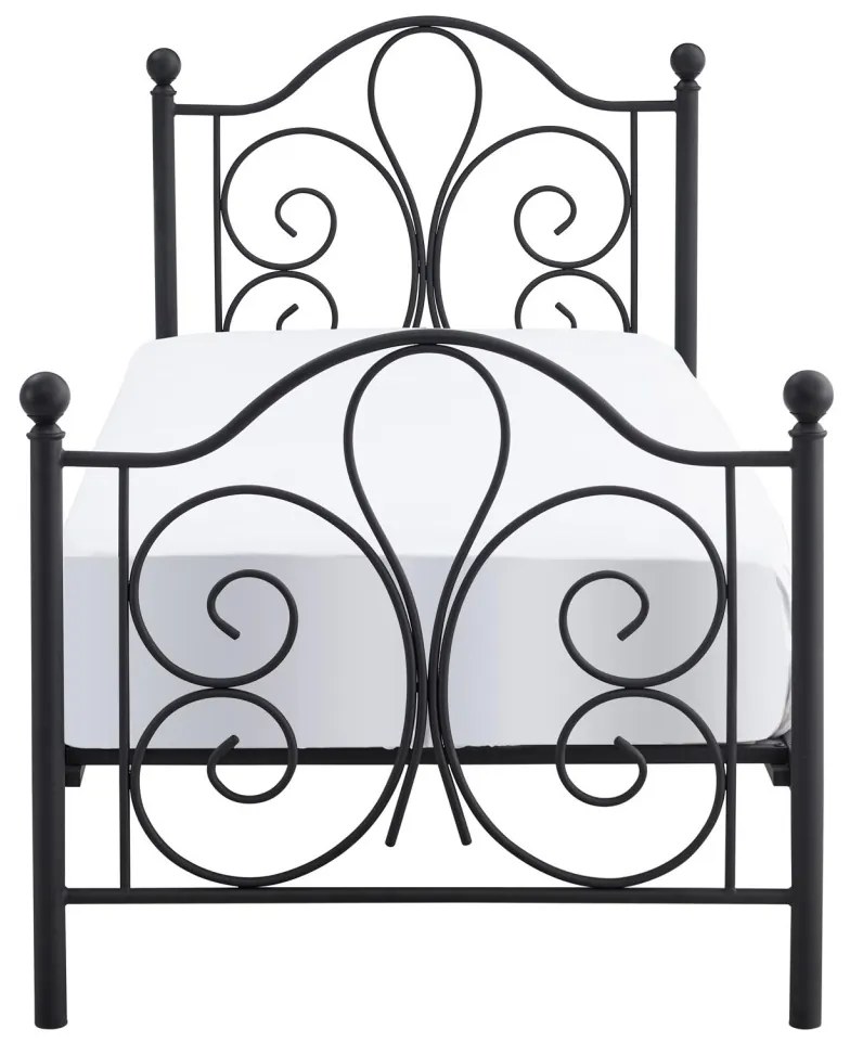 Pat metalic Panama Negru – 90 x 200 cm