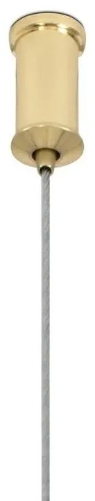 Lustra moderna cu 20 de surse de lumina LINEA Oval 120 auriu