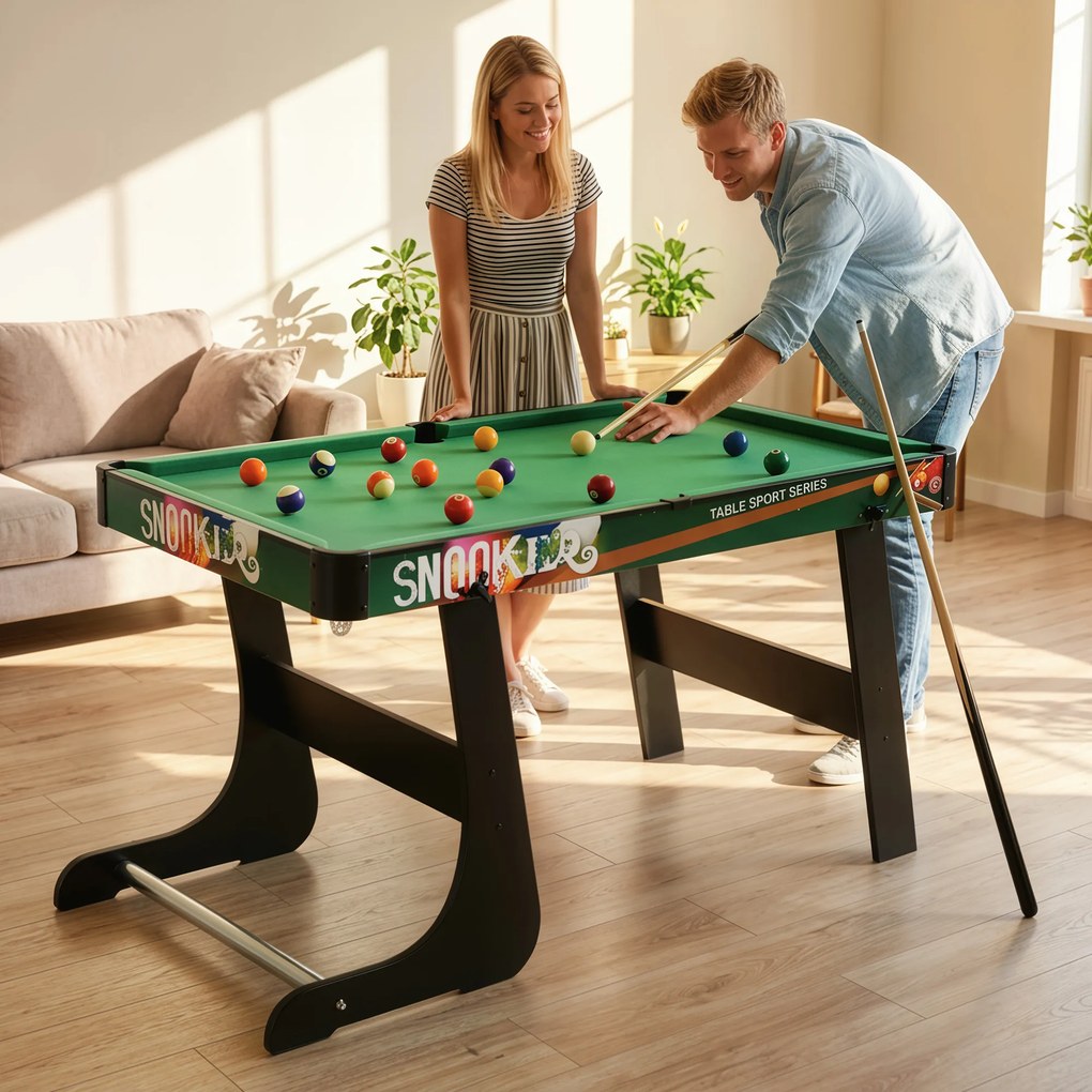HOMCOM Masă de Jocuri 6 în 1 cu Fotbal de Masă, Biliard, Air Hockey, Tenis de Masă, Hockey pe Iarbă, 118x104x71 cm | Aosom Romania
