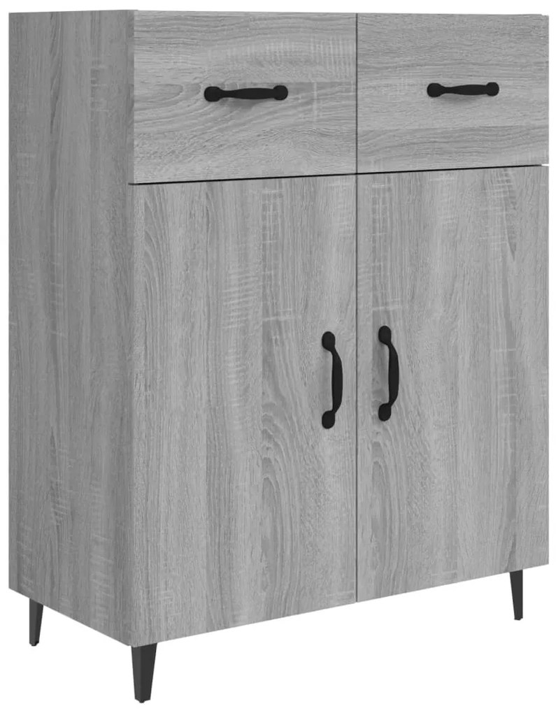 817361 vidaXL Dulap, gri sonoma, 69,5x34x90 cm, lemn compozit