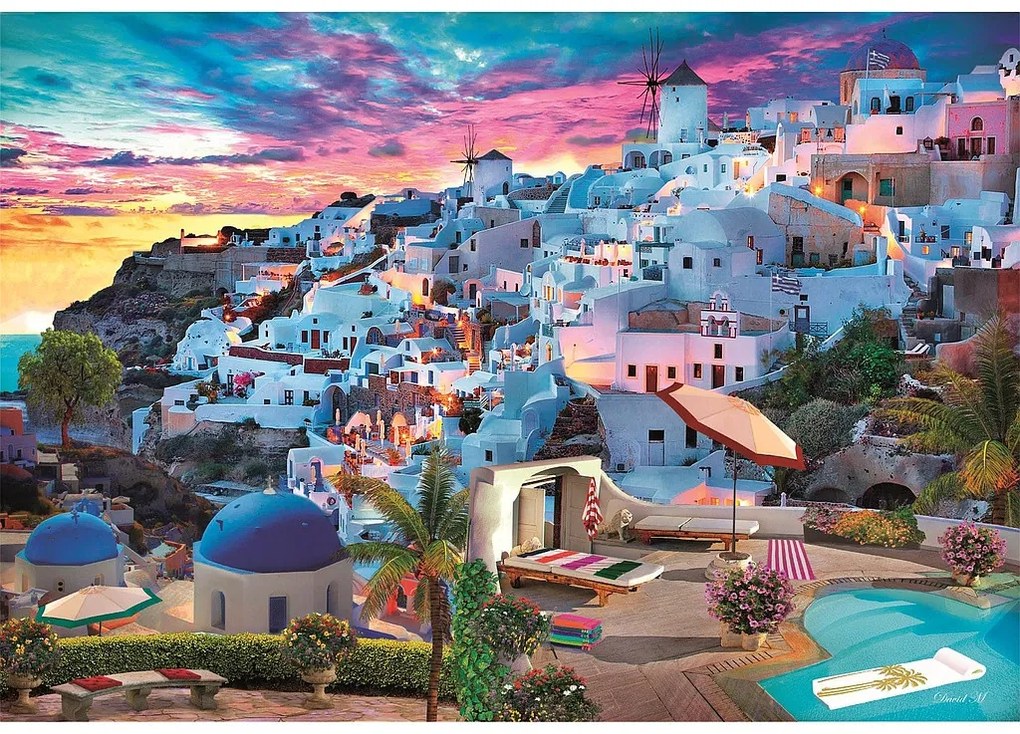 Orașe View Puzzle Grecia 500 piese Clementoni