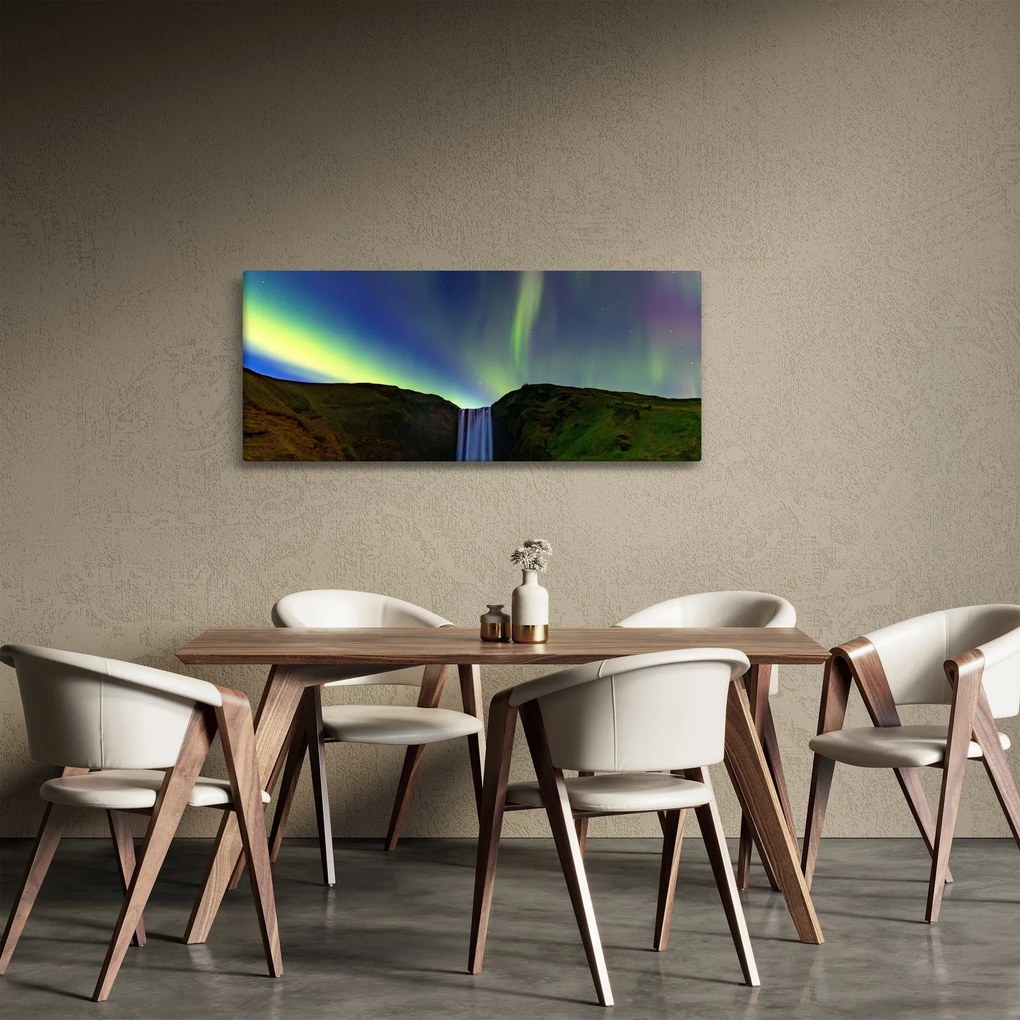 Tablou - Aurora Boreală în Islanda (120x50 cm)