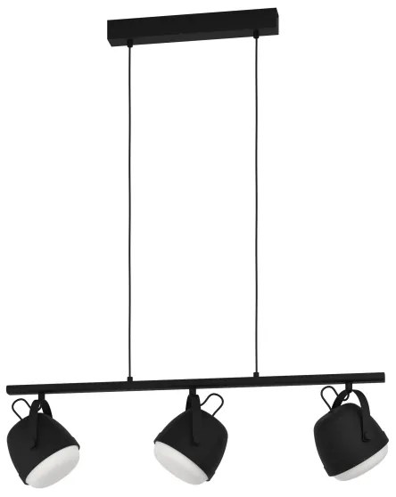 Lustră pe cablu Eglo 390046 UPANEMA 3xE27/28W/230V negru