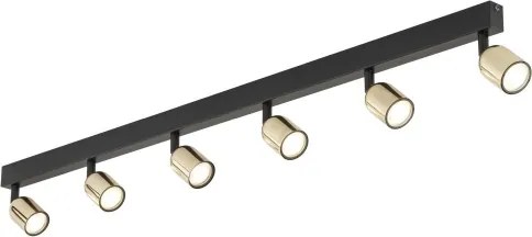 Spot LED RGBW dimabil TOP 6xGU10/6,5W/230V 2700-6500K negru/auriu