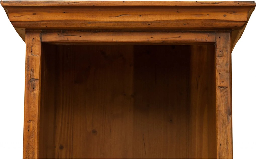 Biblioteca mica, L40 30 H196 cm, nuc antichizat, lemn masiv
