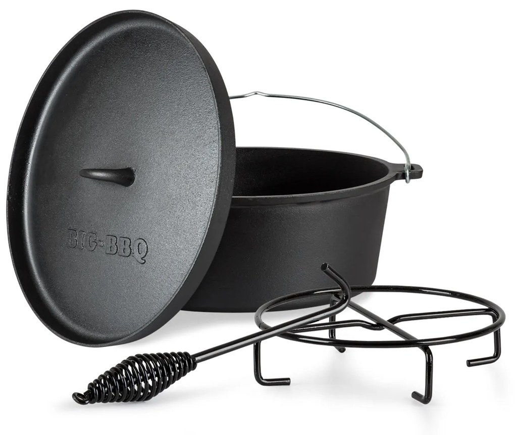 Galloway, oală din fontă,  12,0 oală barbecue, fontă, dimensiune XL / 12 qt / 10,7 l