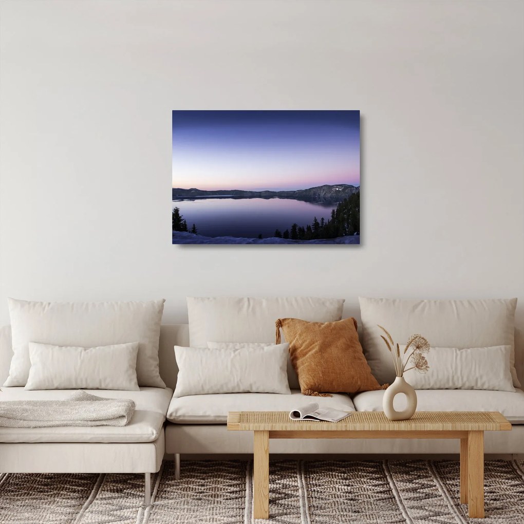 Tablou pe sticlă cu lac (70x50 cm)