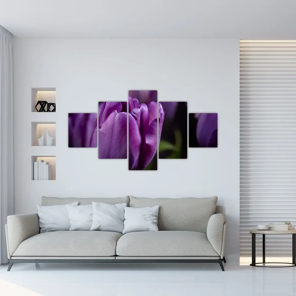 Tablou cu flori de lalele (125x70 cm), în 40 de alte dimensiuni noi
