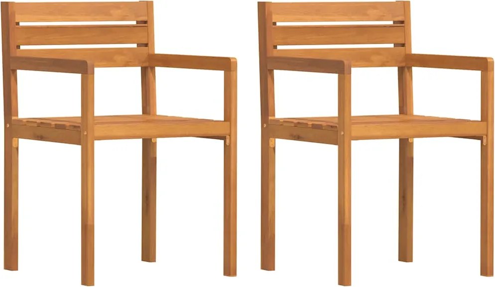 vidaXL Scaune de grădină, 2 buc., 50x53x80 cm, lemn masiv de salcâm