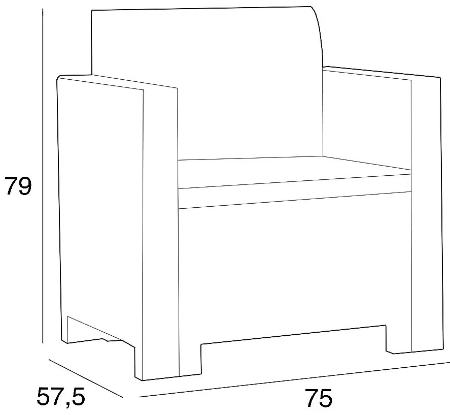 Set mobilier de grădină Nero IV cu 4 locuri, grafit