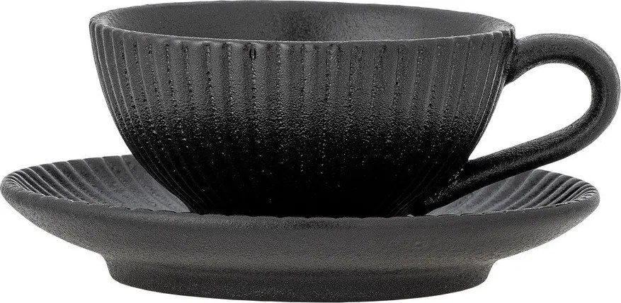 Ceașcă neagră pentru cappuccino din ceramică 200 ml Neri – Bloomingville